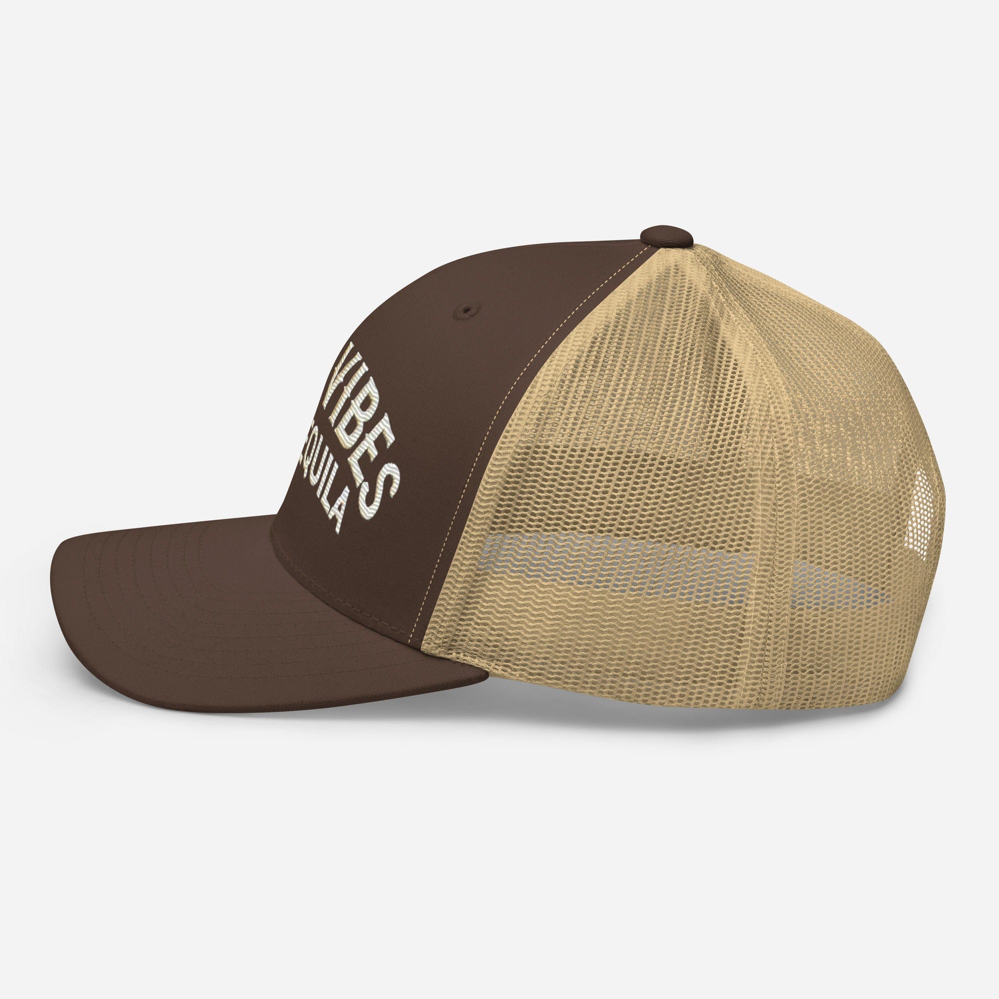 Good Vibes and Tequila Embroidered Trucker Cap: Classic Mesh Back, Adjustable Fit Great Gift - Triniskies