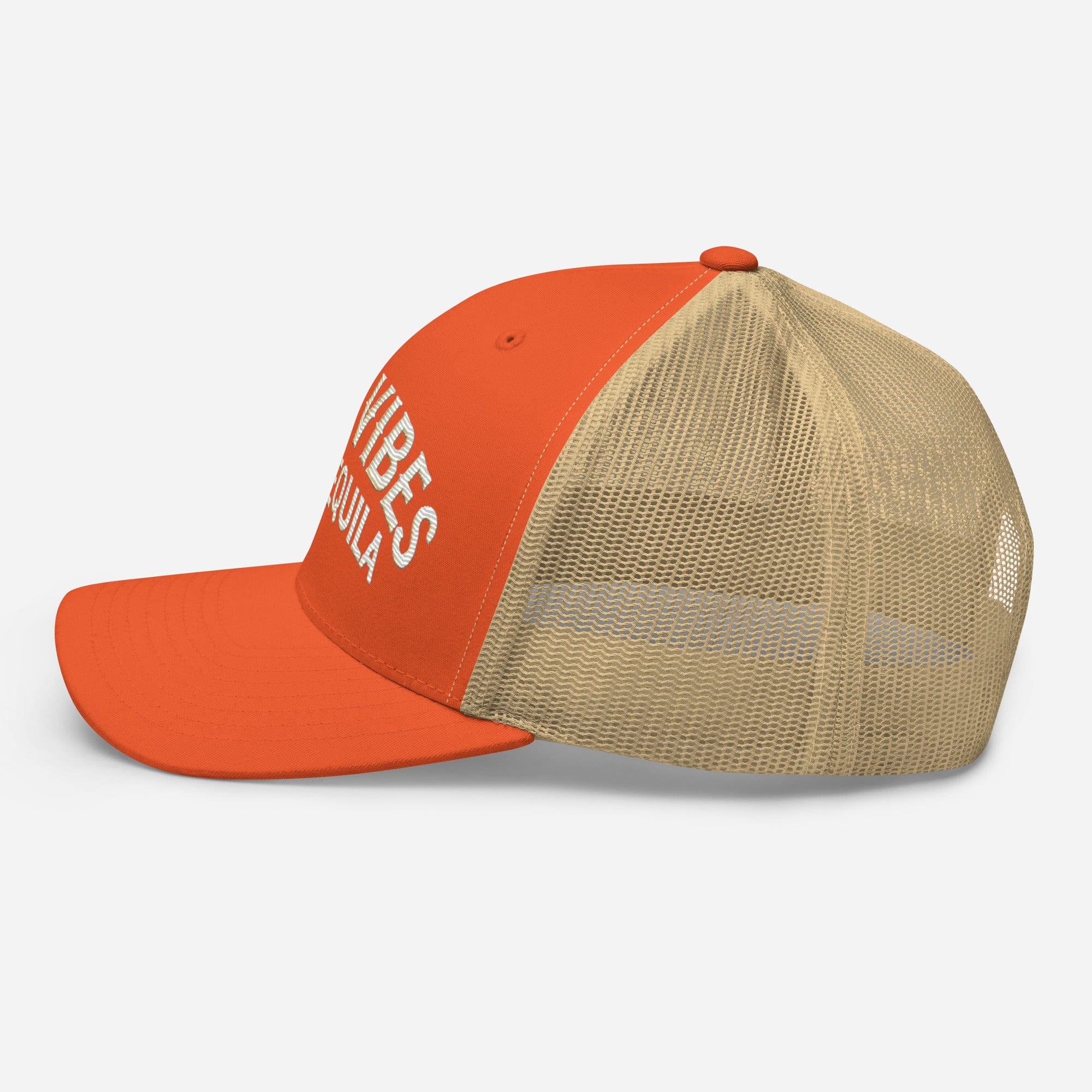 Good Vibes and Tequila Embroidered Trucker Cap: Classic Mesh Back, Adjustable Fit Great Gift - Triniskies