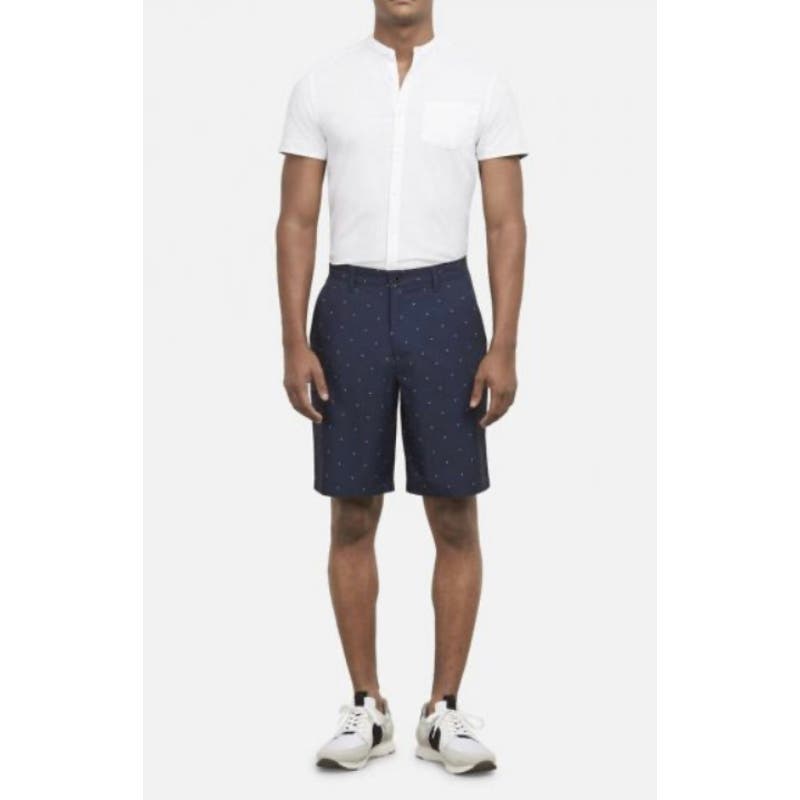 Kenneth Cole Men's Star Print Tech Cargo Shorts - Navy, Size 34 * MS32 - Triniskies