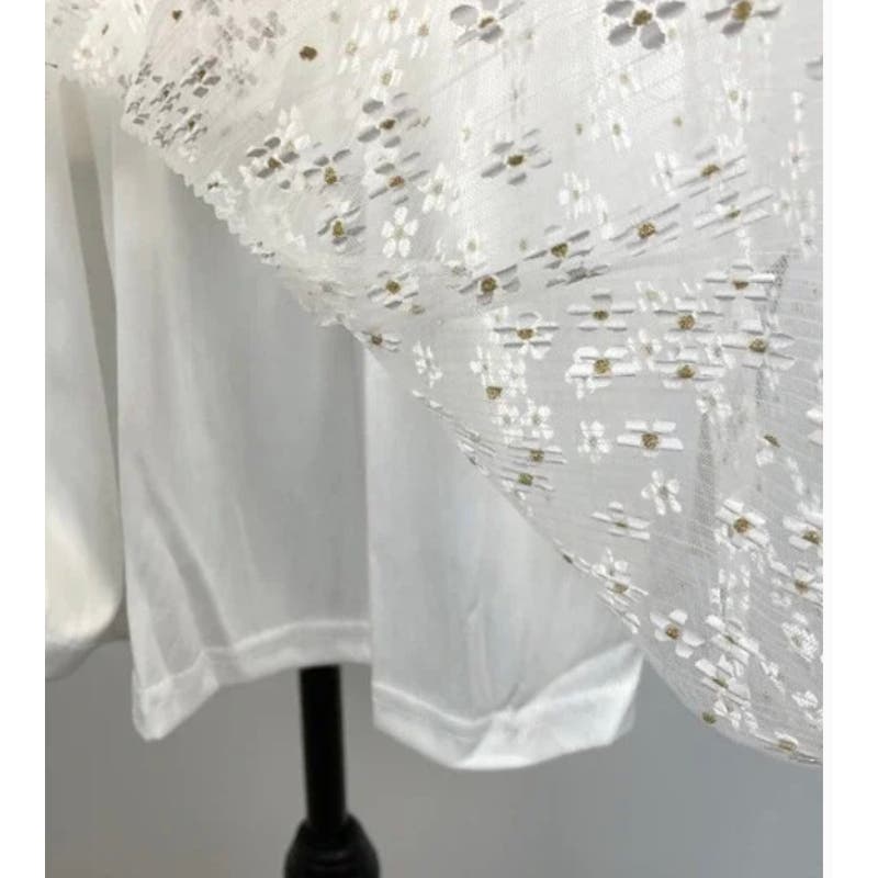 Lulus Daisy Floral Tulle Twist Back Skater Mini Dress White* Size Small WD29 - Triniskies