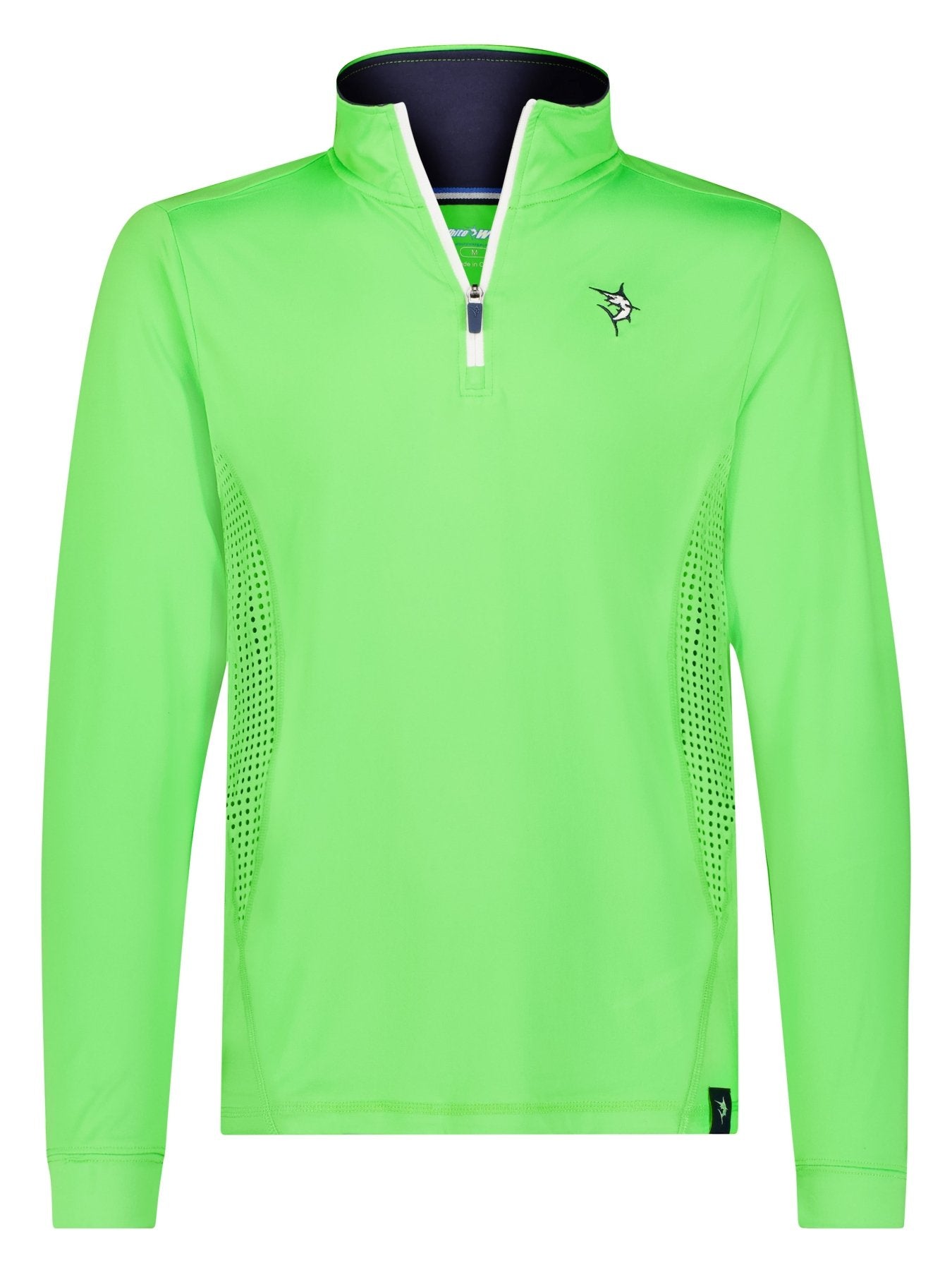 Men’s Performance Quarter Zip Pullover – Moisture Wicking SPF 50, Slate Blue - Triniskies