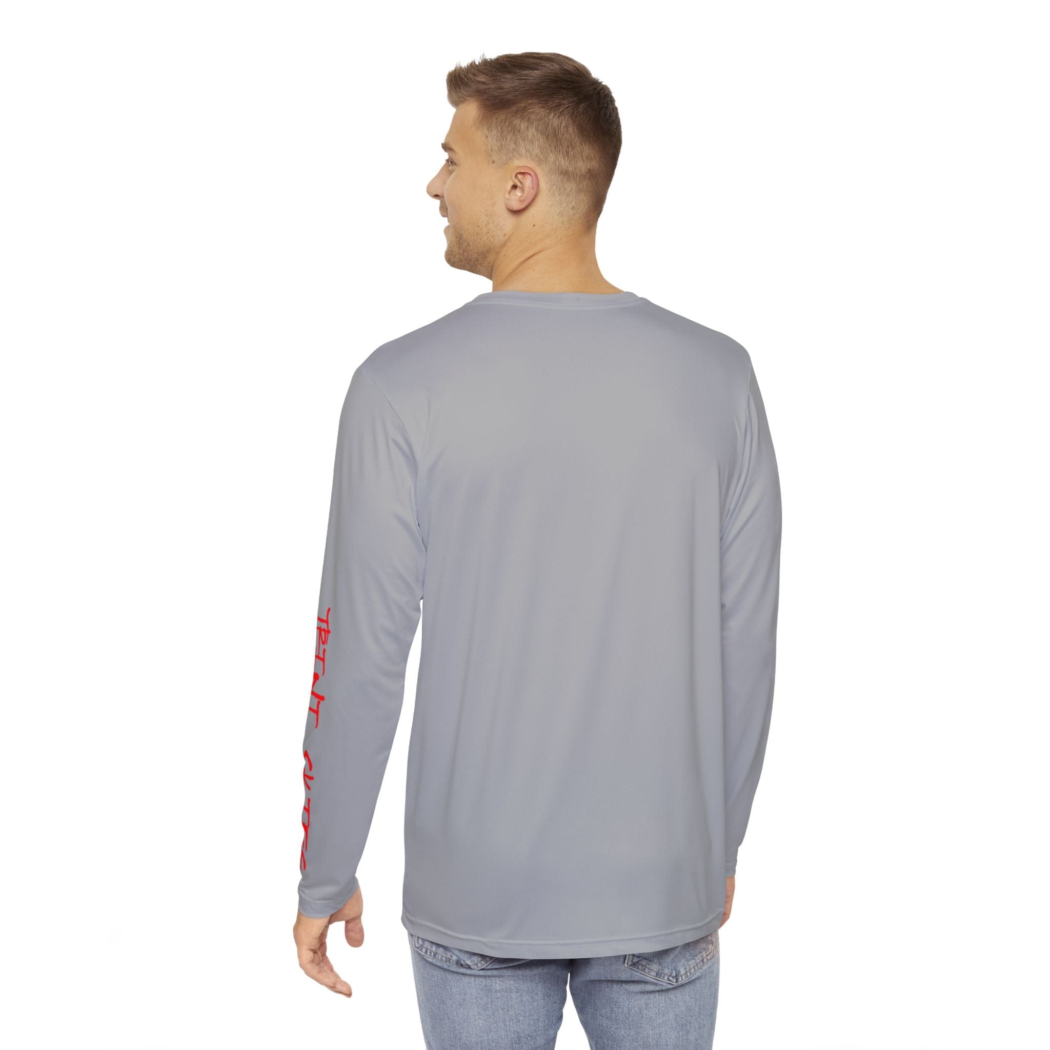 Offshore Tuna Fishing Long Sleeve Shirt, Unisex 100% Polyester Performance Gear (GREY) - Triniskies