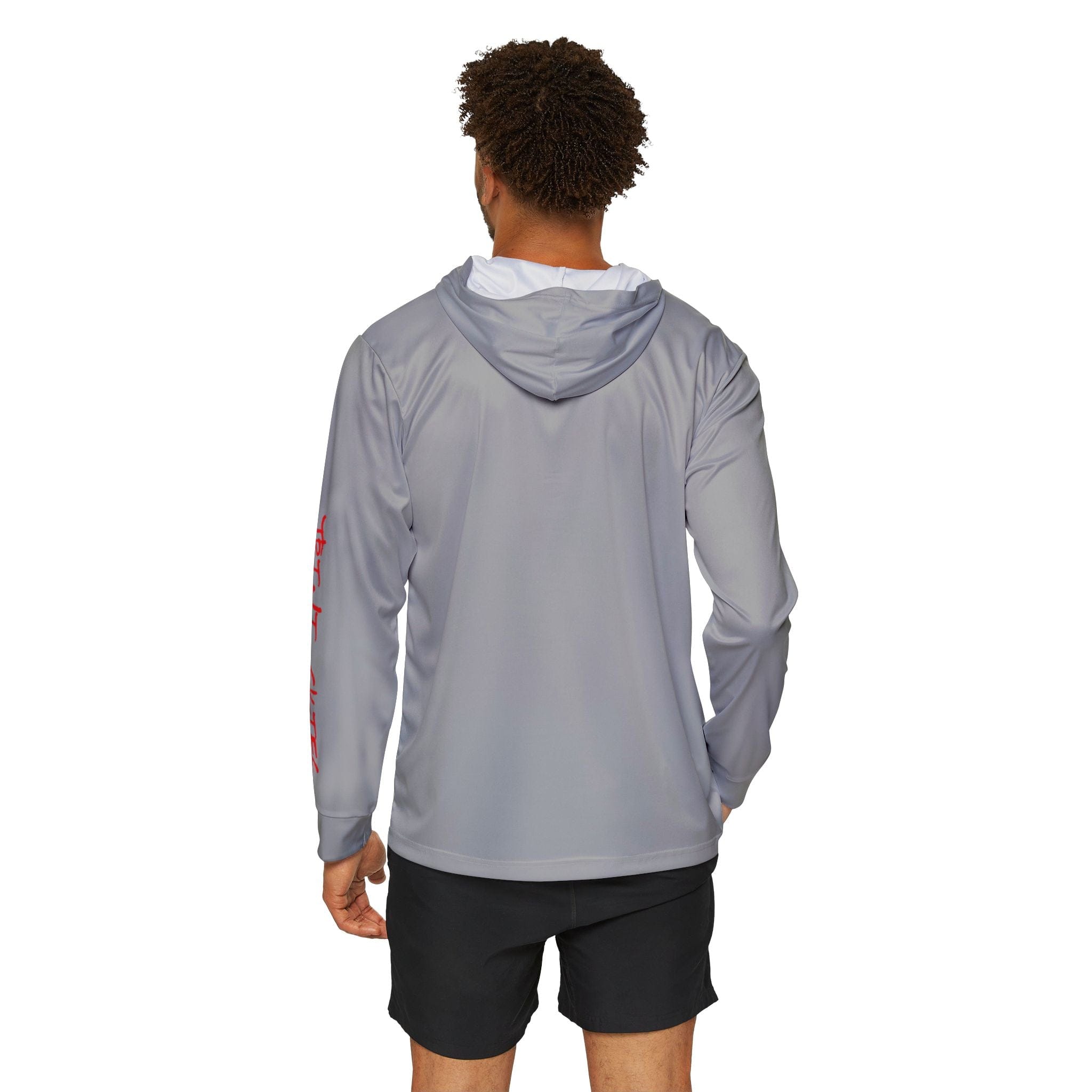 Offshore Tuna Fishing Unisex Performance Hoodie, 100% Polyester, Moisture - Wicking Activewear (GREY) - Triniskies