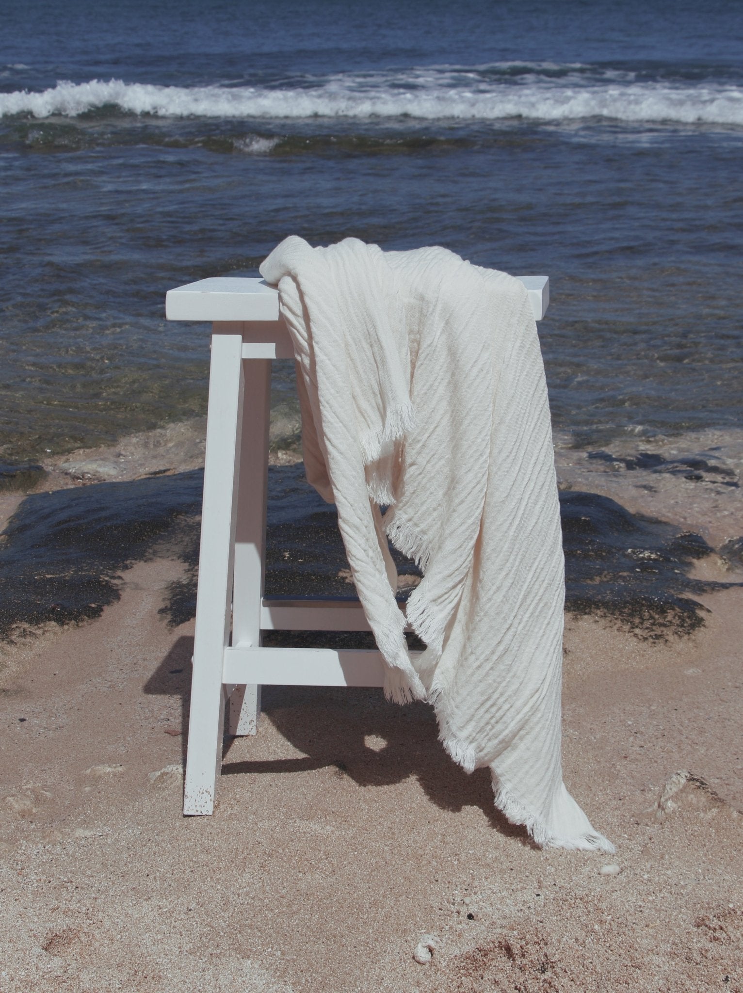 Organic Cotton Strand Beach Towel – Oversized Quick - Dry | Shores Company - Triniskies