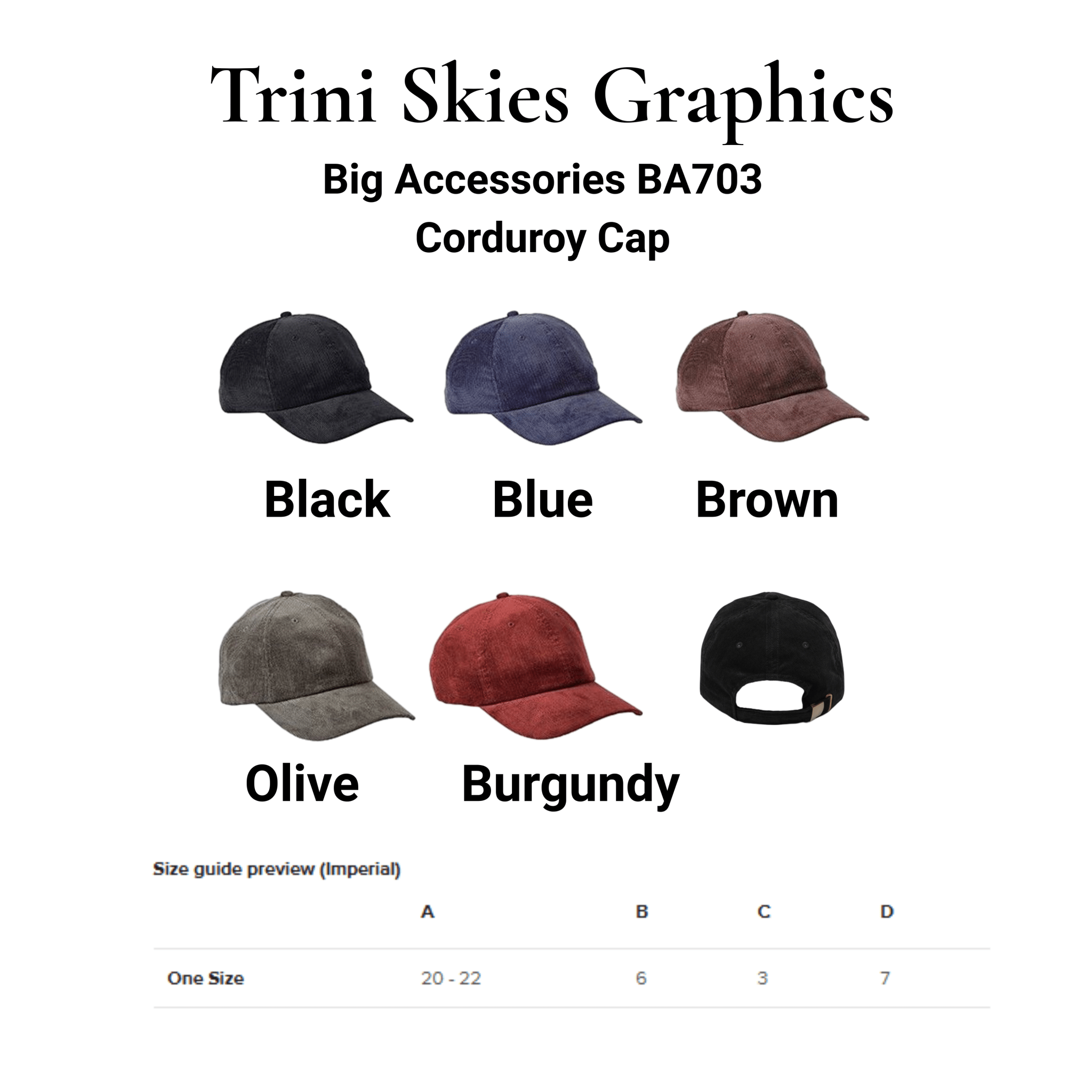 Oysters & Martinis Hat – Embroidered Corduroy Cap | Trini Skies Supply Co. | Coastal Cocktail Collection - Triniskies