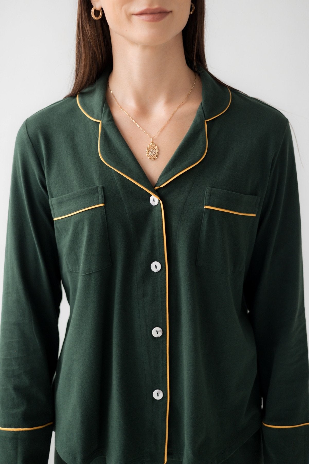SALUA Classic Luxury Pajama Set – Brushed Pima Cotton - Triniskies