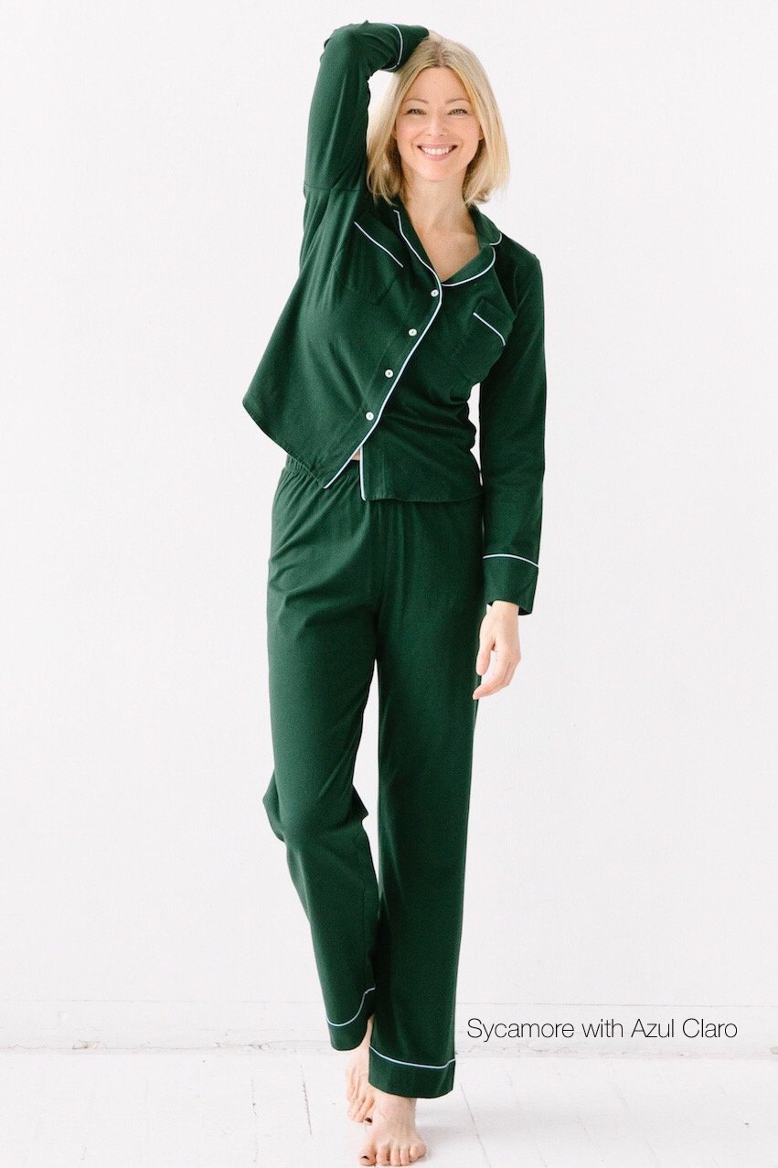 SALUA Classic Luxury Pajama Set – Brushed Pima Cotton - Triniskies