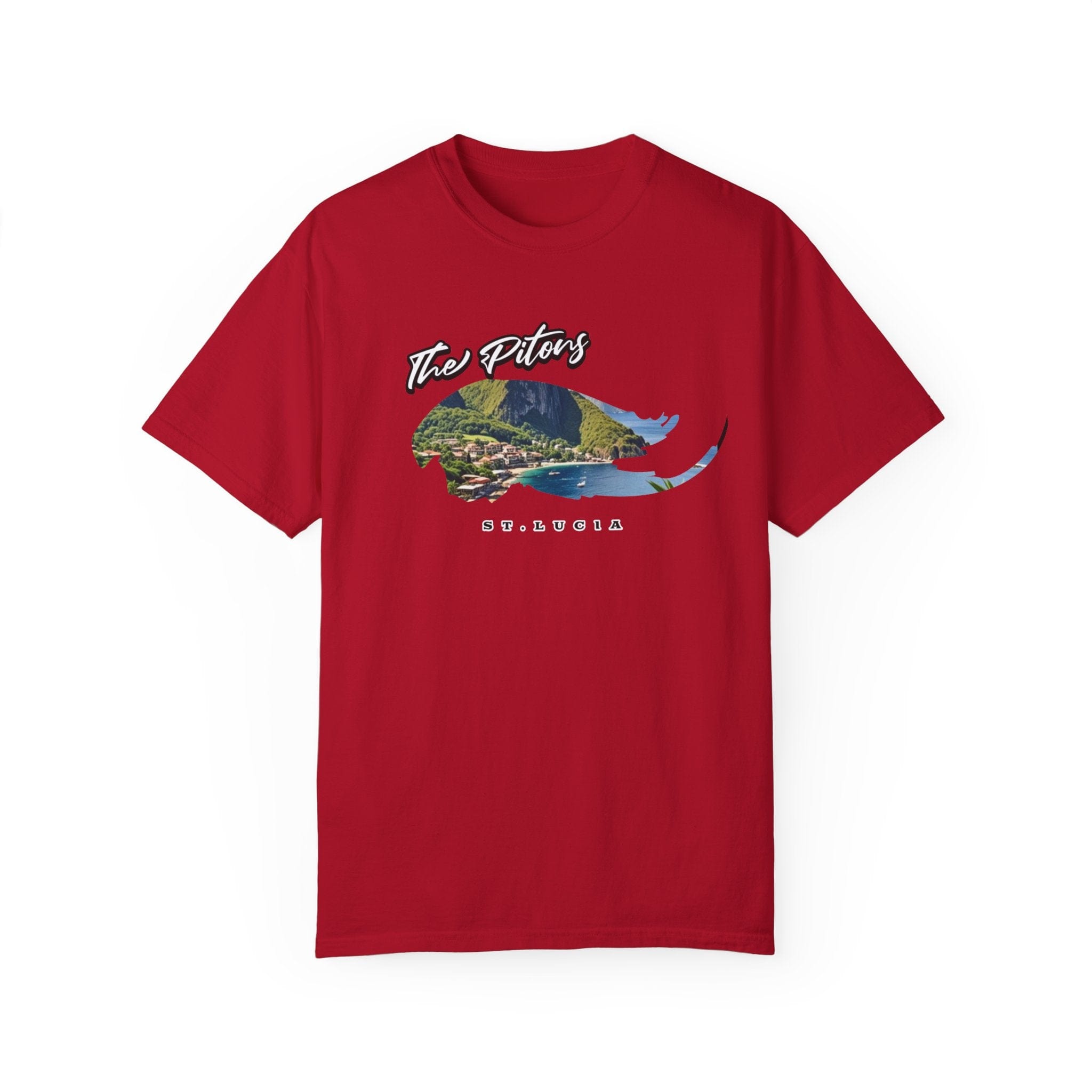 The Pitons, St. Lucia T-Shirt Comfortable Casual Travel Outdoor Adventure Shirt - Triniskies