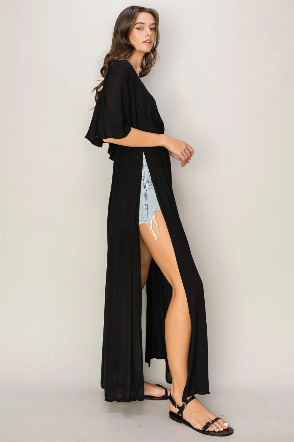 Tie Back Black Maxi Cover - Up Dress – HYFVE Exclusive - Triniskies