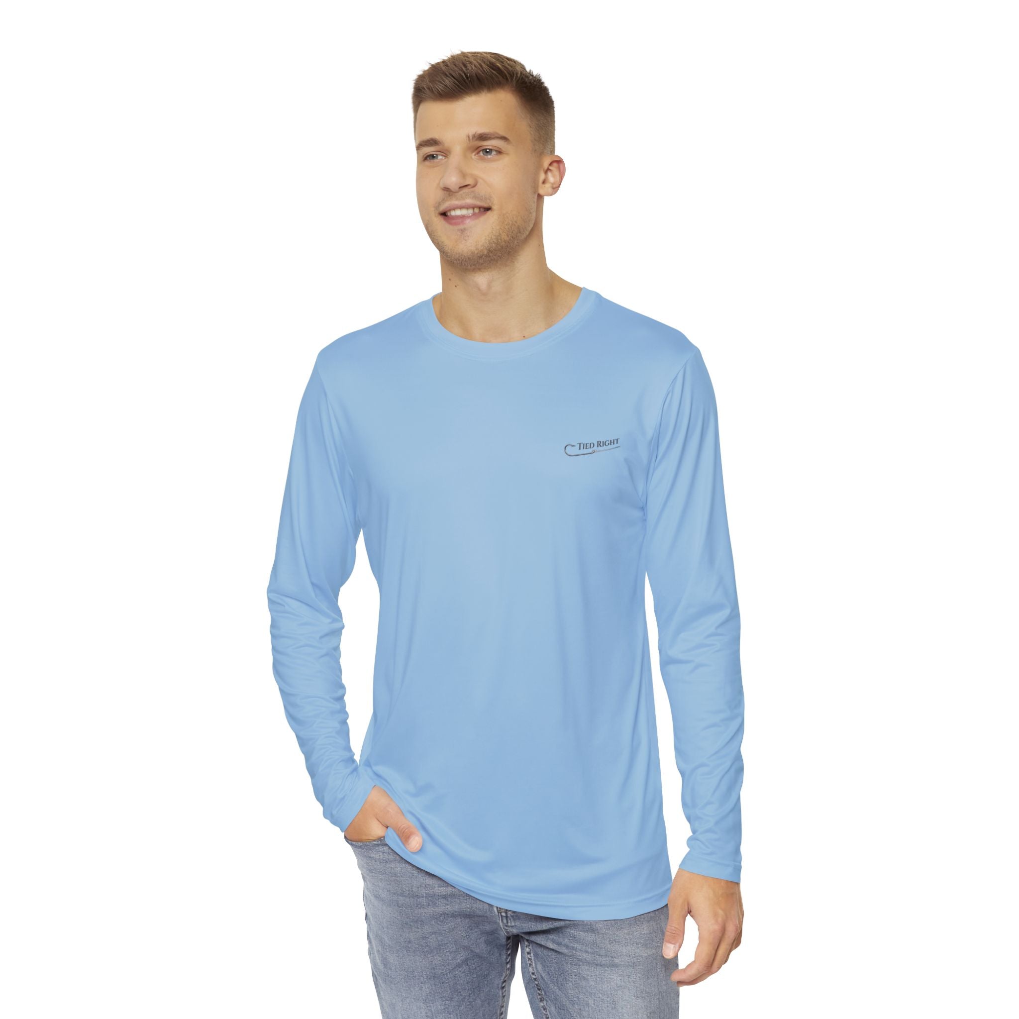 Tied Right Performance Fishing Shirt - Vintage Fly Fishing Knots Long Sleeve Tee Perfect for Outdoor Adventures, Fishing Enthusiasts - Triniskies