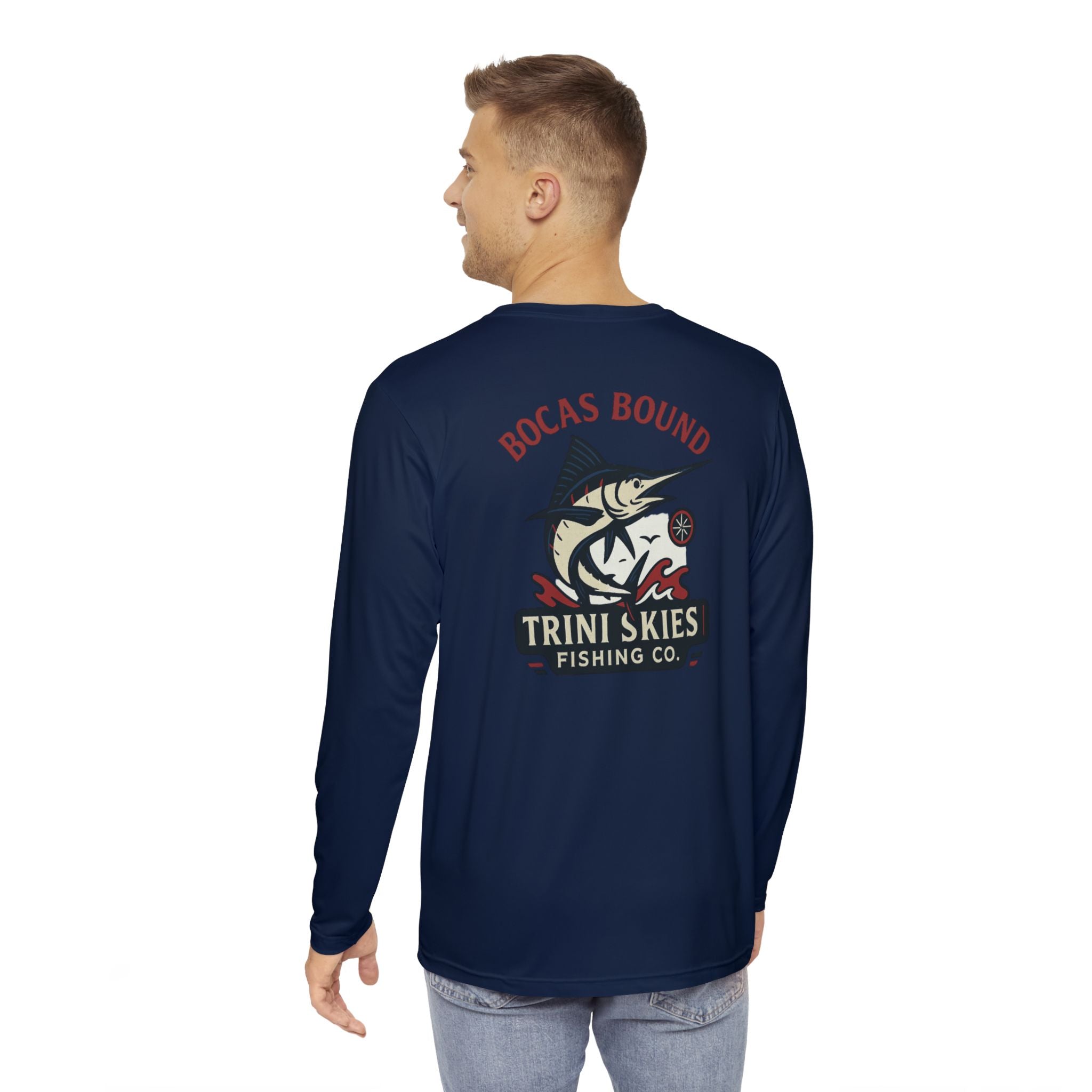 Trini Skies Fishing Shirt Bocas Bound Long Sleeve Shirt Built for Offshore Adventures Coastal Adventure Gear Performance Shirt UV Protection - Triniskies