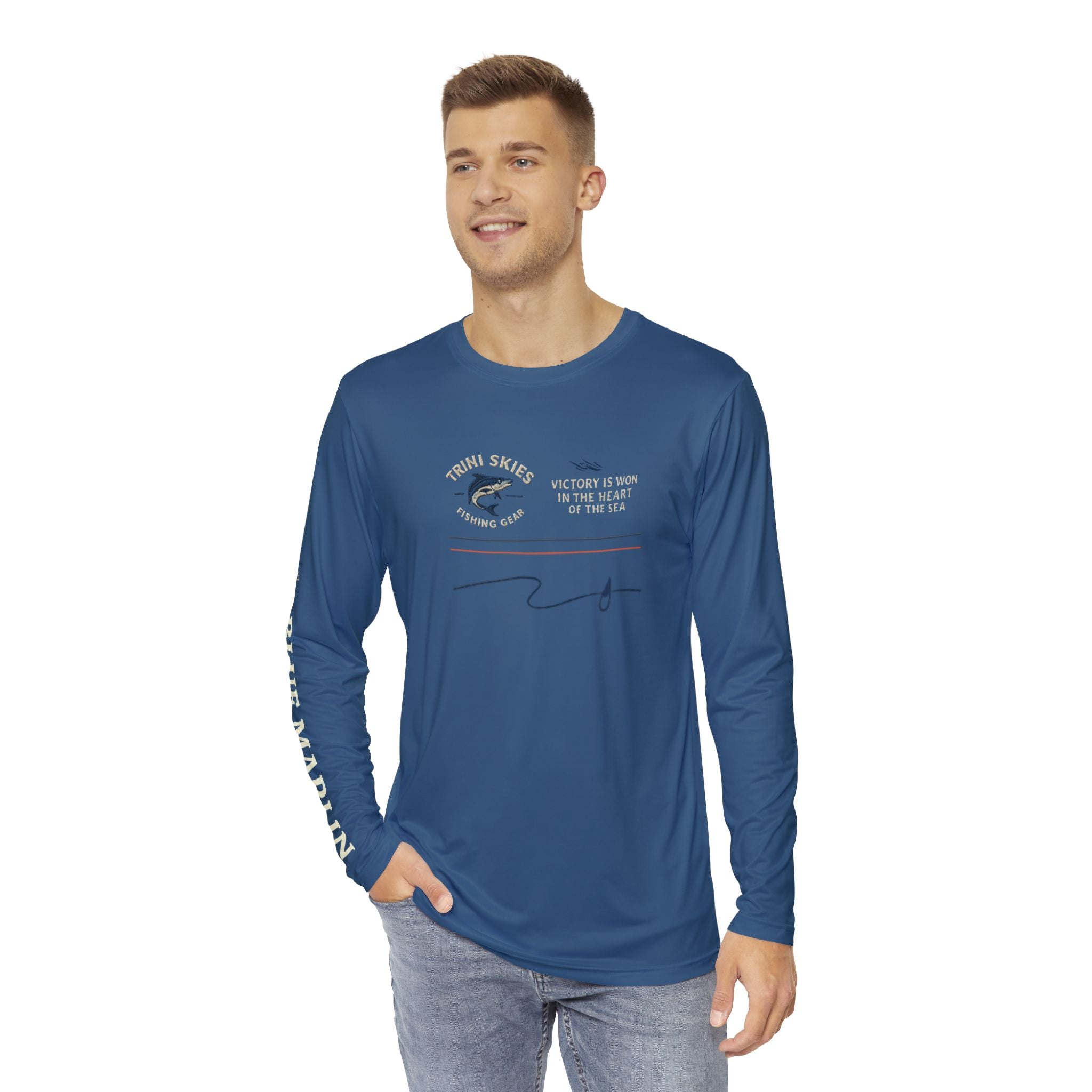 Trini Skies Fishing Shirt  Fishing Long Sleeve Shirt Coastal Adventure Gear Performance Shirt UV Protection - Triniskies