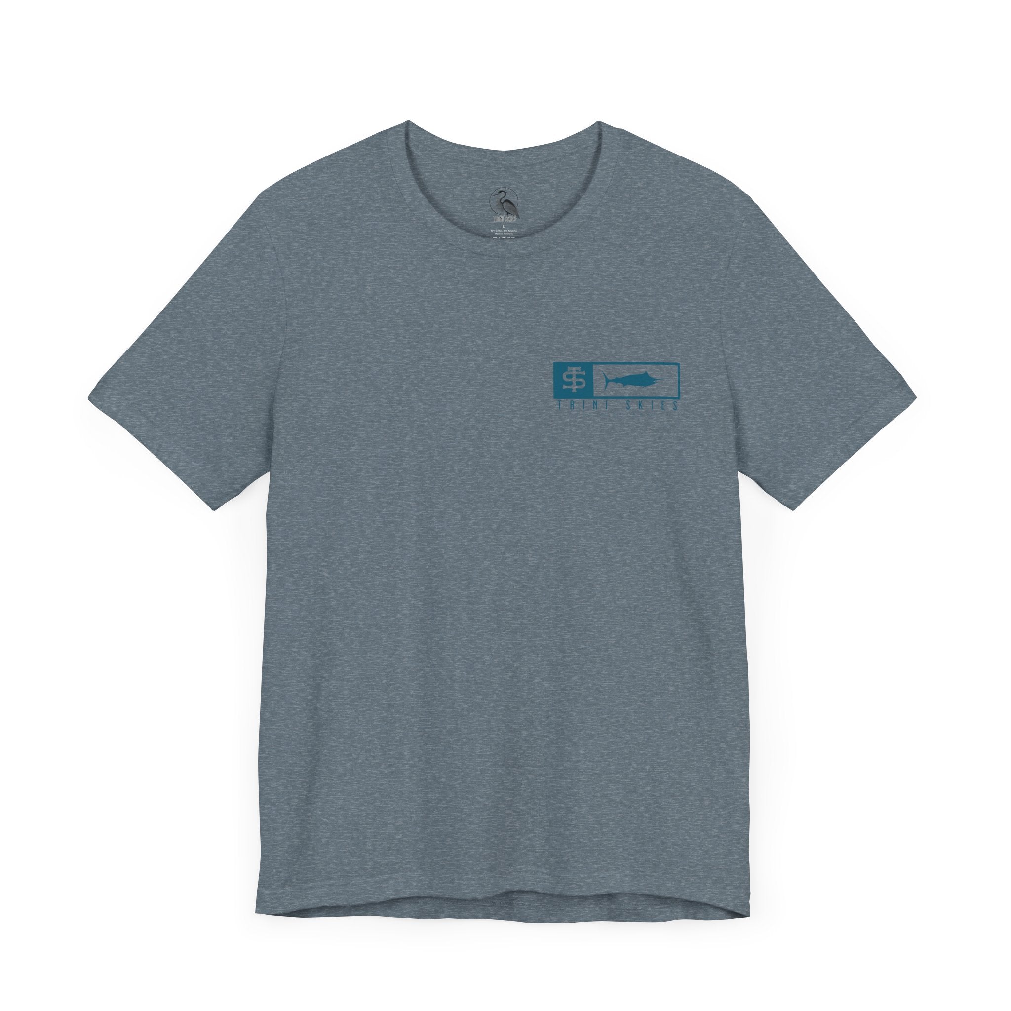 Trini Skies Performance Fishing T-Shirt Cotton Crewneck for All - Day Comfort - Triniskies