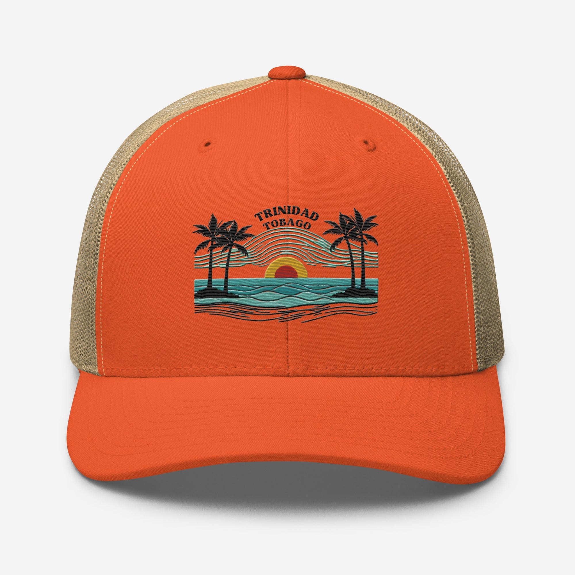 Trinidad and Tobago Island Paradise Trucker Cap – Stylish Mesh Back Hat Womens Hat Mens Hat - Triniskies