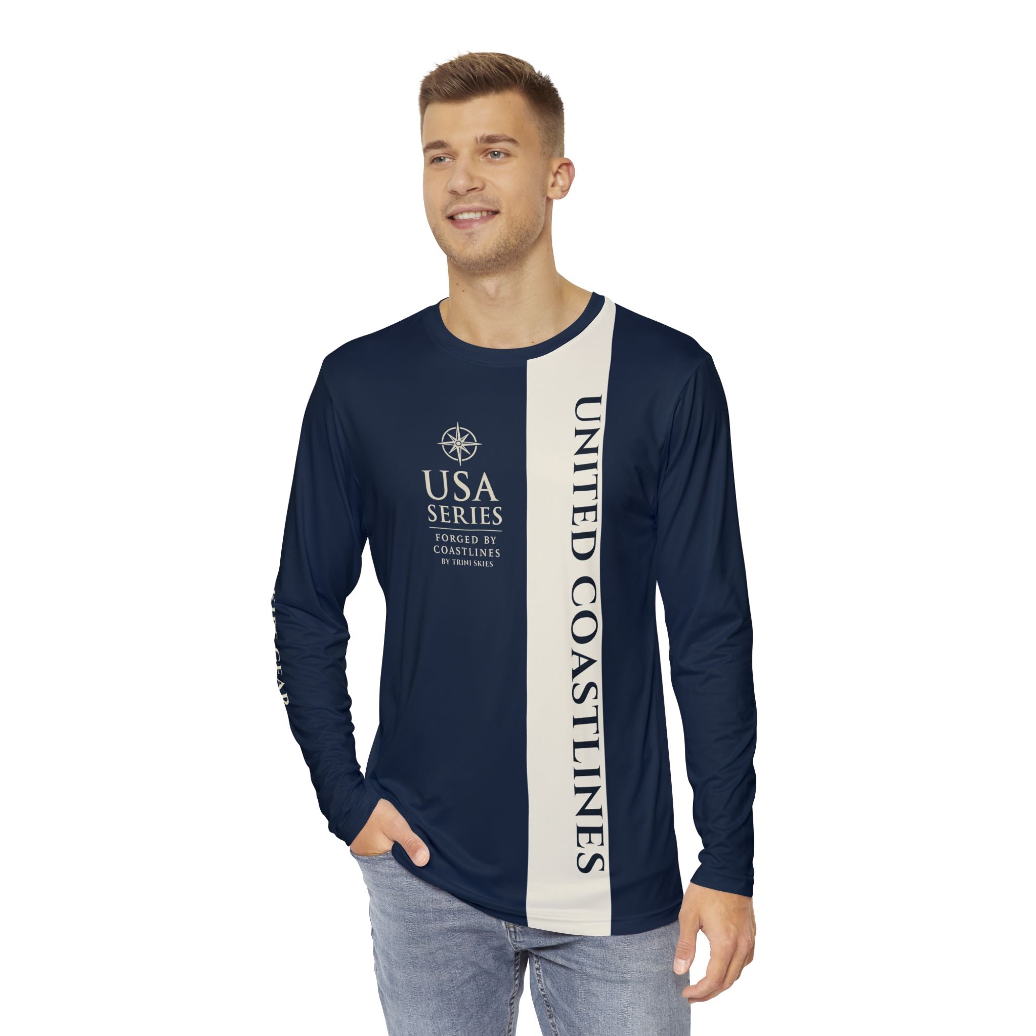 USA Series Long Sleeve Fishing Shirt - Perfect for Anglers, Coastal Vibes, Outdoor Activities, Trini Skies Gear USA Fishing Gift - Triniskies