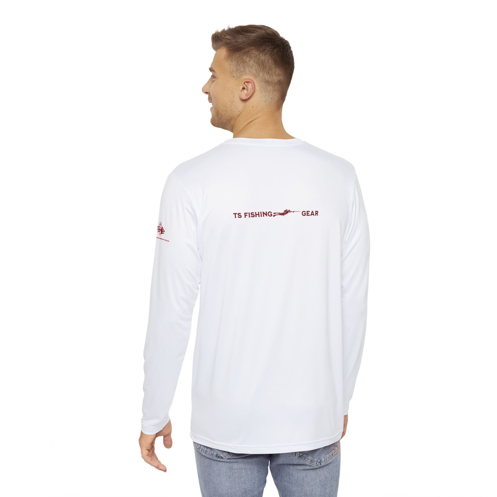 USA Sportfishing Patriotic Unisex Long Sleeve Performance Shirt, 100% Polyester, Quick - Dry Activewear. - Triniskies