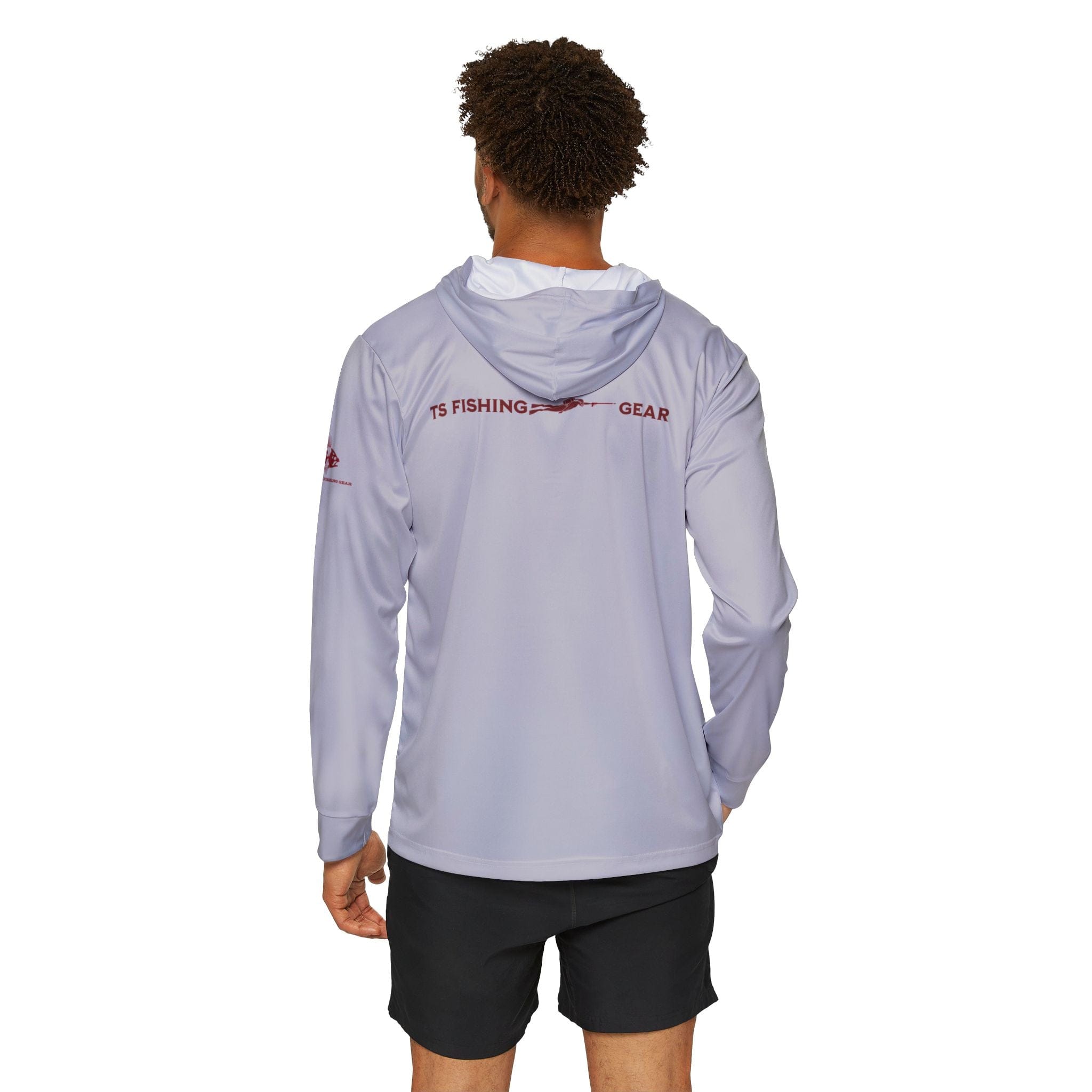 USA Sportfishing Patriotic Unisex Performance Hoodie, 100% Polyester, Moisture - Wicking Activewear.(GREY) - Triniskies