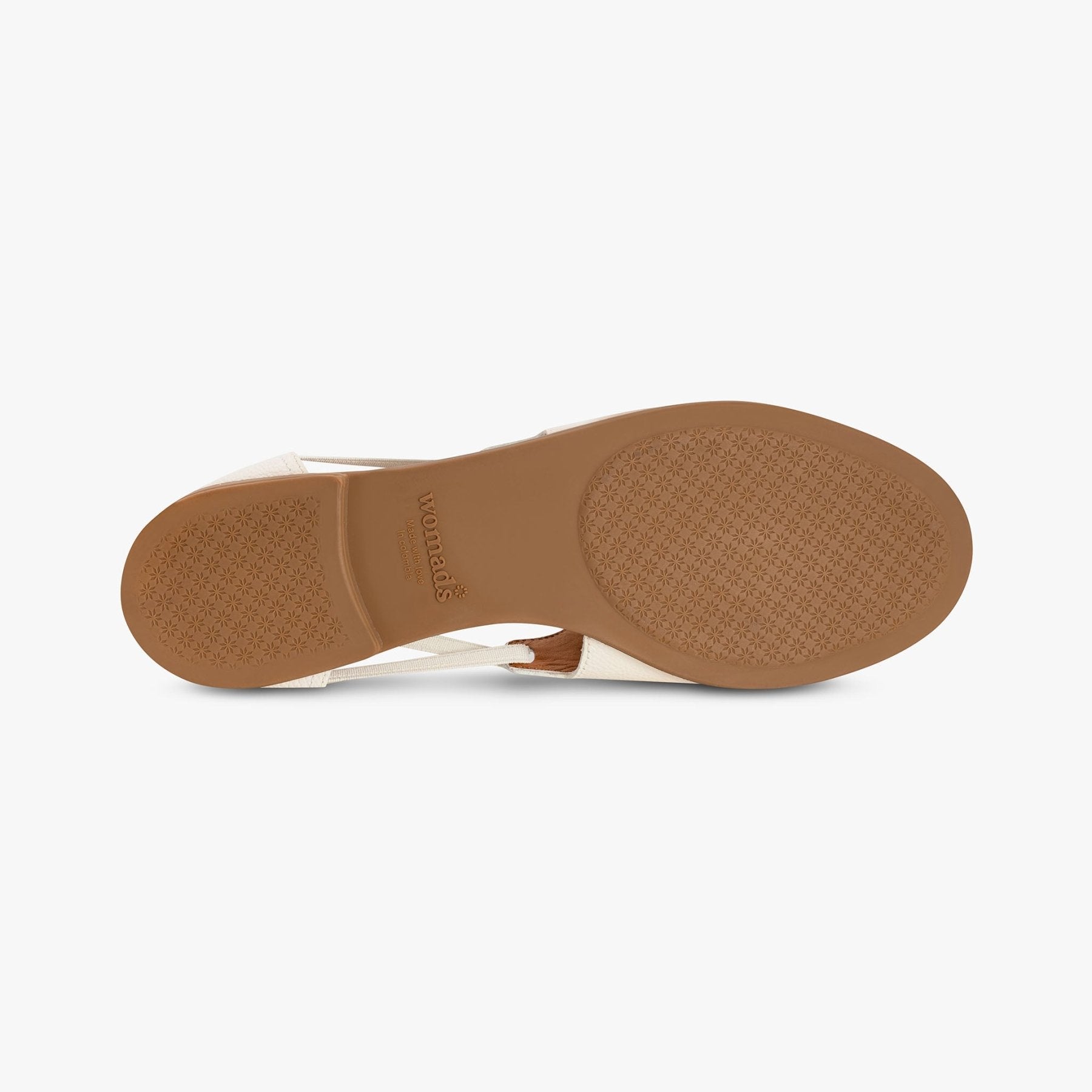 Vanilla Cream Peep Toe Sandals - Womads Leather Flats for Women - Triniskies
