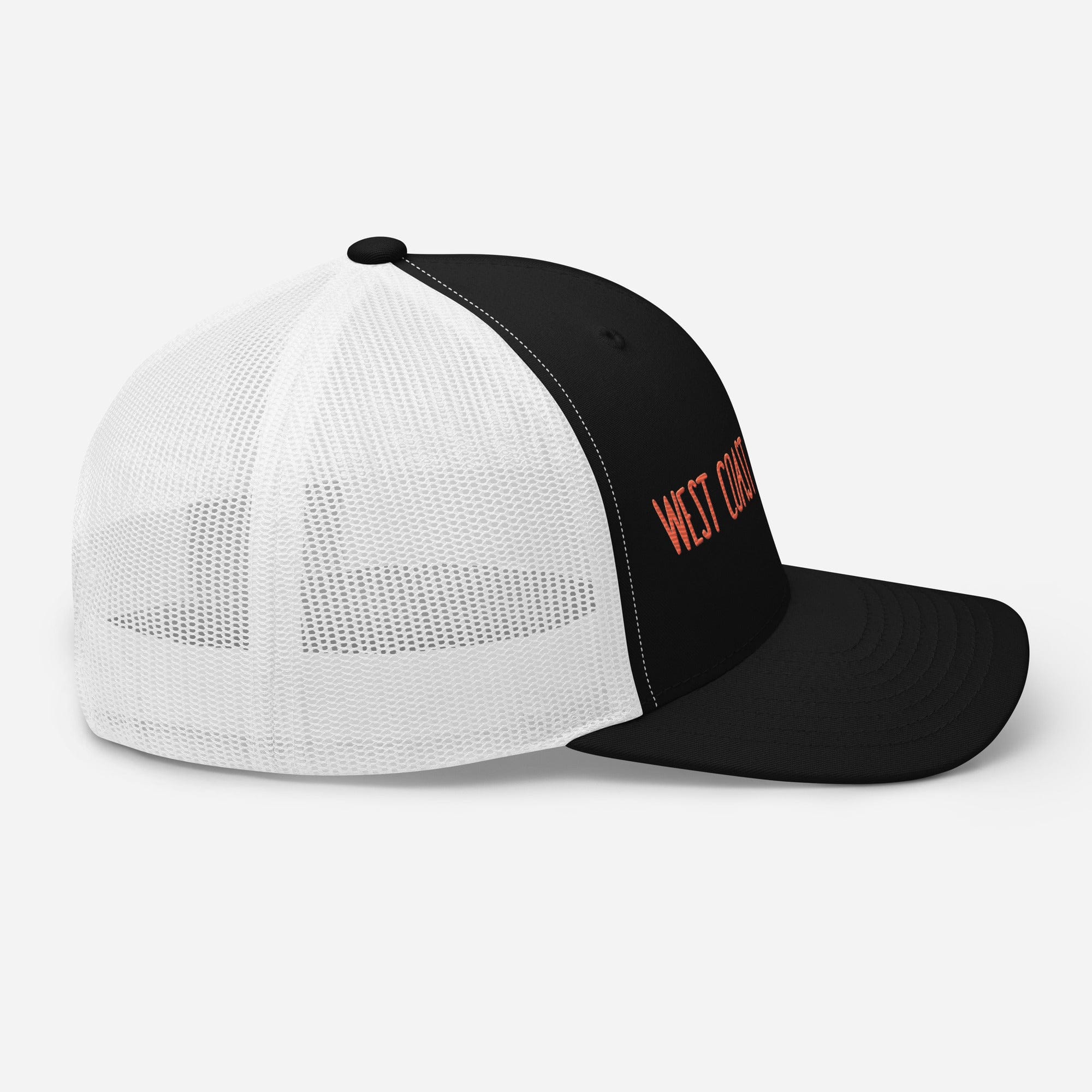 West Coast Los Angeles Embroidered Snapback Trucker Hat, Adjustable Mesh Back Cap - Triniskies
