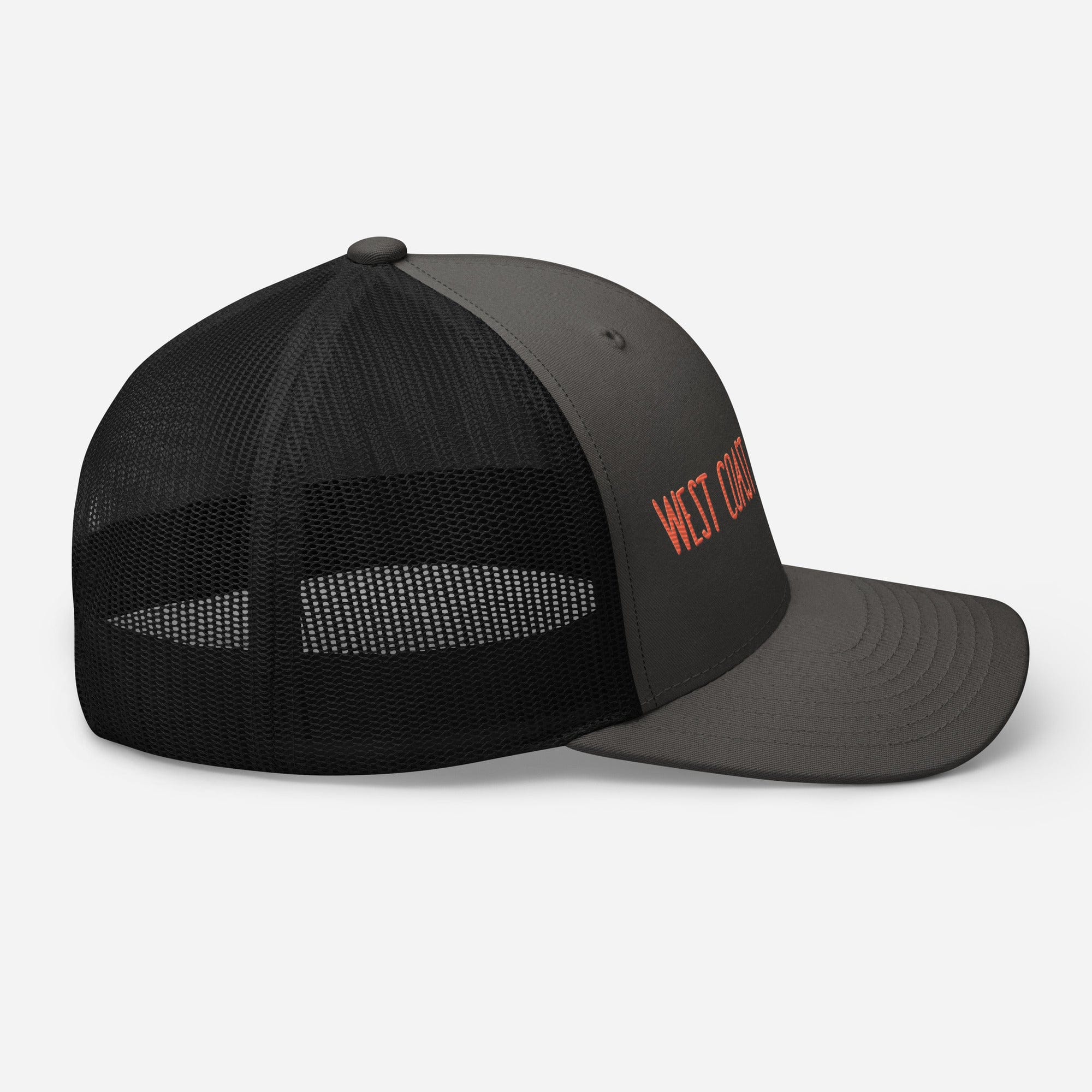 West Coast Los Angeles Embroidered Snapback Trucker Hat, Adjustable Mesh Back Cap - Triniskies